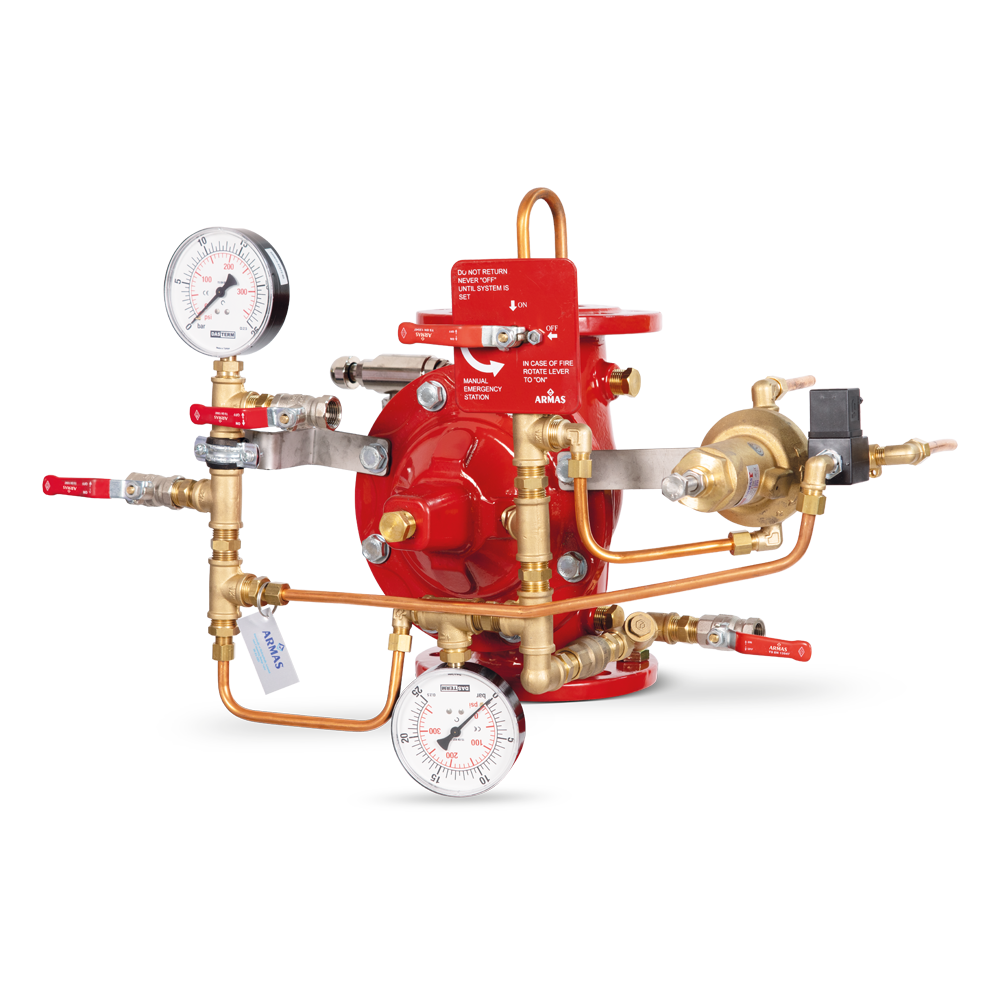 77DE-EL-HRV  Deluge Vana, Elektrik veya Hidrolik Kontrollü Anti-Columning